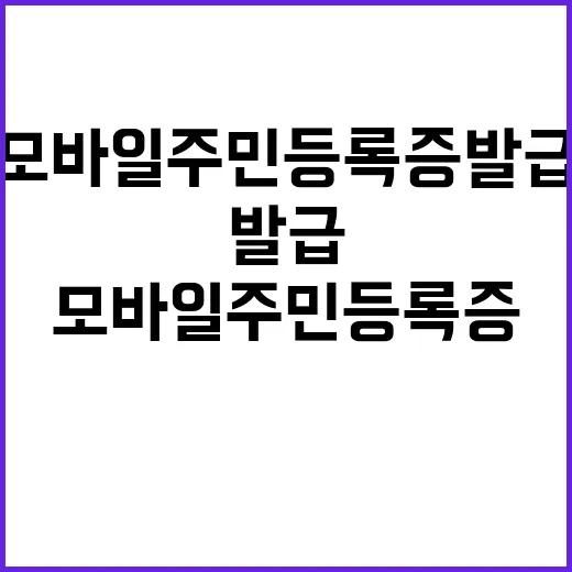 모바일 주민등록증 …