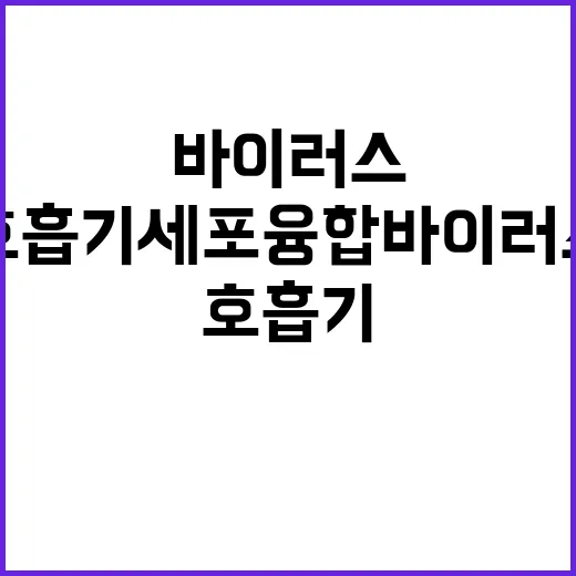 호흡기세포융합바이러스 당신이 몰랐던 사실들!