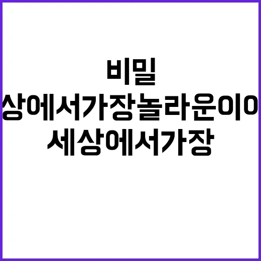 지식의 비밀 세상에서 가장 놀라운 이야기들!