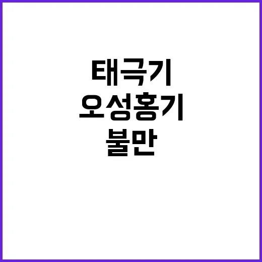 태극기 대신 오성홍…