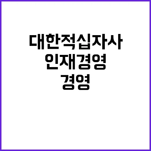 인재 경영 대한적십…