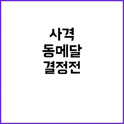 올림픽 동메달, 사…