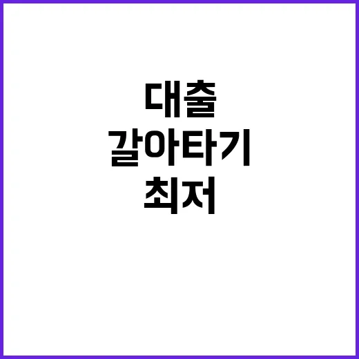 대출 갈아타기, 최…