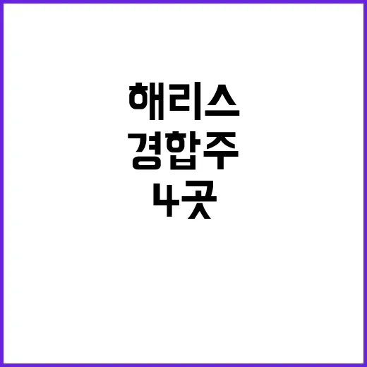 해리스 우위, 경합주 4곳 확정 소식 공개!