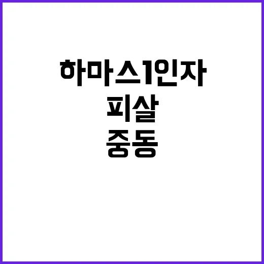 하마스 1인자 피살…