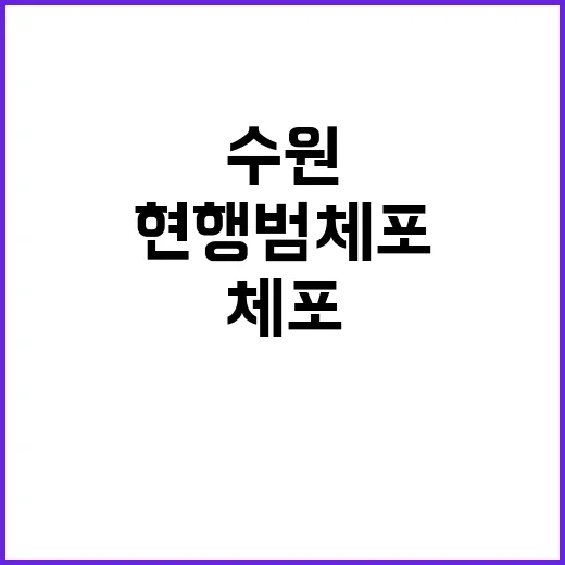 수원, 10대 위협한 20대 현행범 체포 소식!