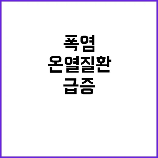 폭염 경고 '심각'…온열질환 사망자 숫자 급증!