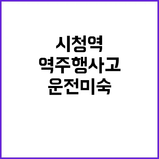 역주행 사고, 시청역의 충격적인 운전 미숙!