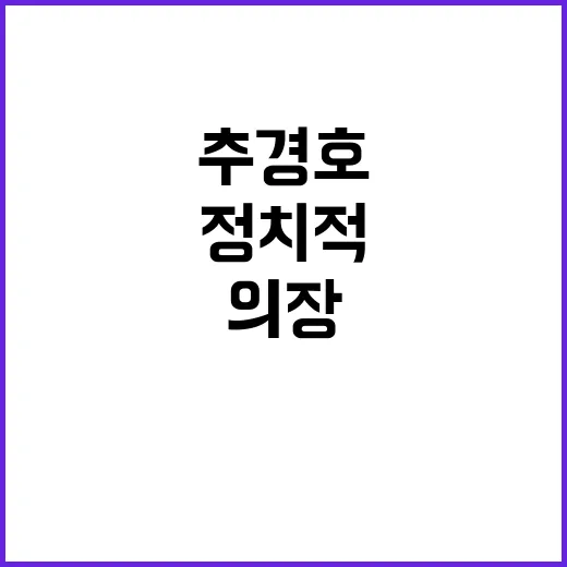 정책위의장, 추경호의 입장과 정치적 복잡성!