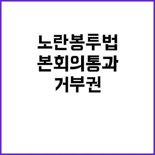 노란봉투법, 본회의…