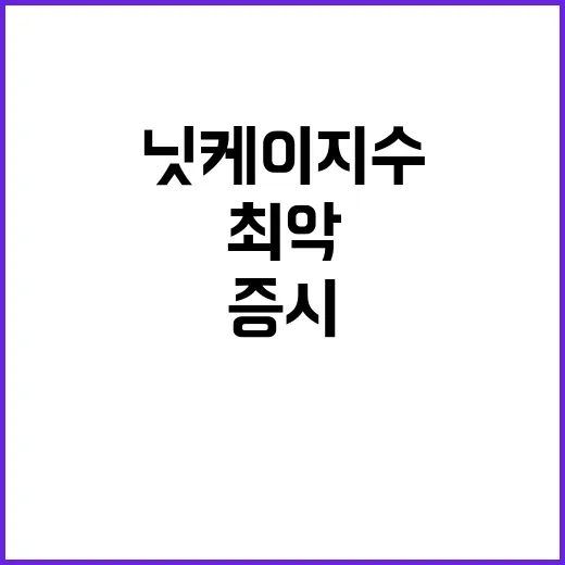 증시 최악, 닛케이…