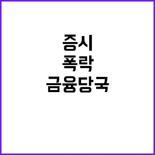 ‘금융위기급 증시 …