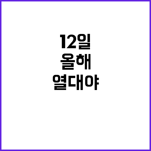 열대야 증가, 올해 12일로 평년 3배!