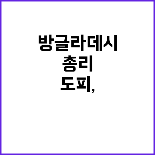 총리 도피, 방글라…