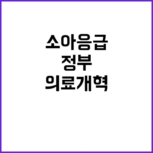 소아응급, 정부 의…