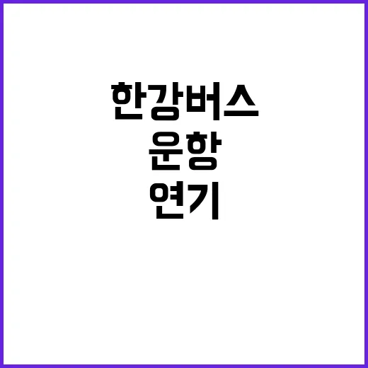 한강버스, 안전성 …