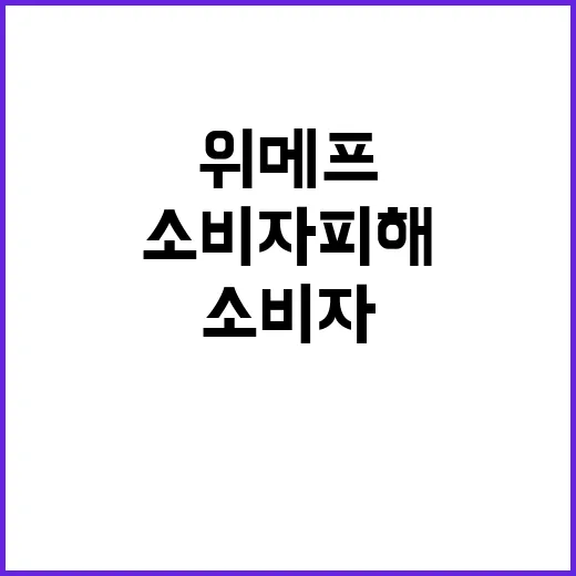 위메프, 소비자 피…