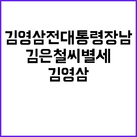 김영삼 전 대통령 …