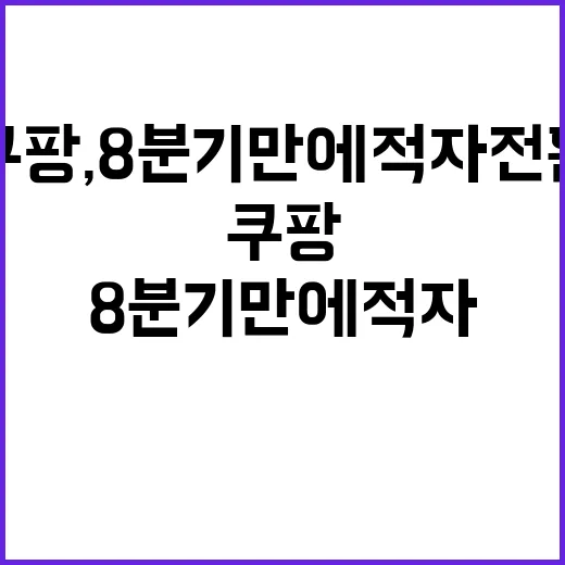 쿠팡, 8분기만에 …