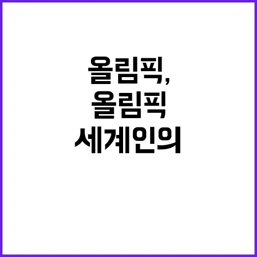 올림픽, 전 세계인…