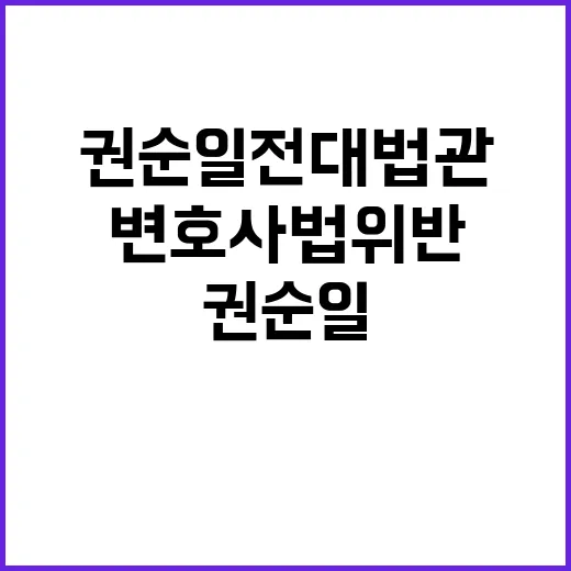 변호사법 위반 권순…