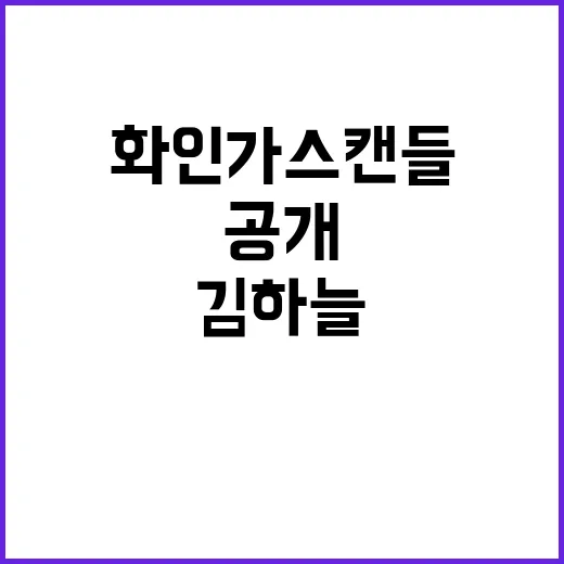 화인가 스캔들 김하…