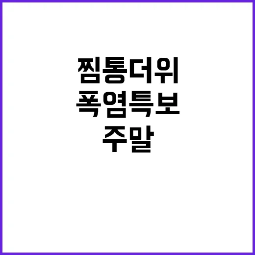 폭염특보 주말 178개 지역 찜통 더위 경고!