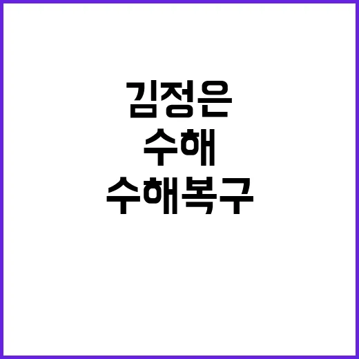 김정은 의주군 수해 복구 중대조치 발표!