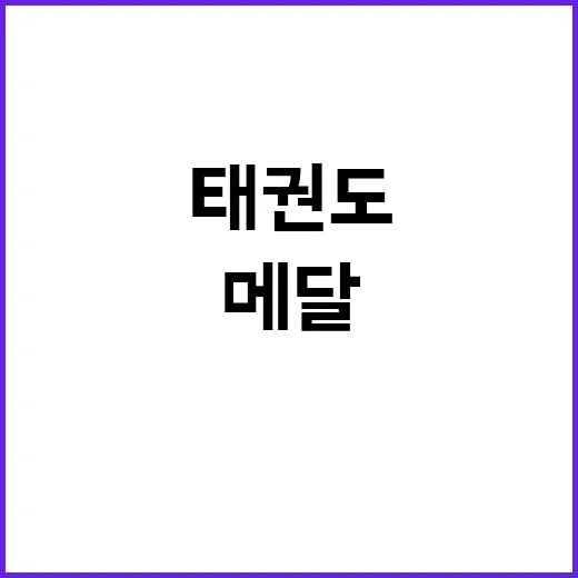 태권도 서건우 메달…