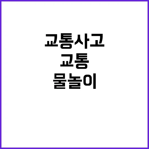 물놀이 사고 주말에 사망자 급증! 연결된 교통사고까지