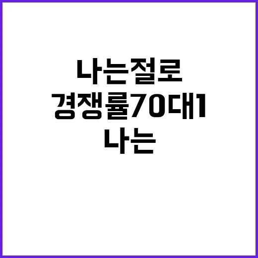 사찰 로맨스 ‘나는…