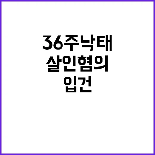 36주 낙태 사건 살인 혐의로 입건된 이유!