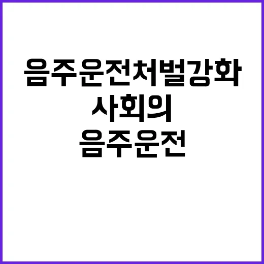 음주운전 처벌 강화…