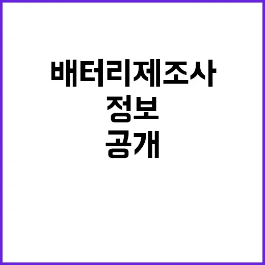 배터리 제조사 공개…