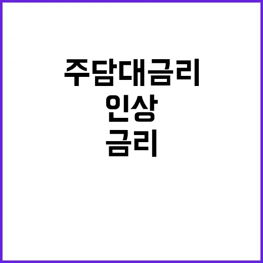 주담대 금리 올해 …