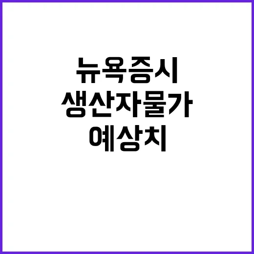 뉴욕증시 예상치 밑도는 생산자물가로 상승 시작!