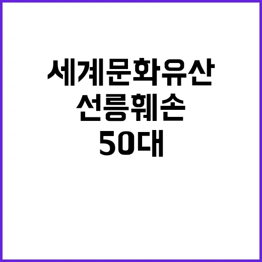 선릉 훼손 50대 …