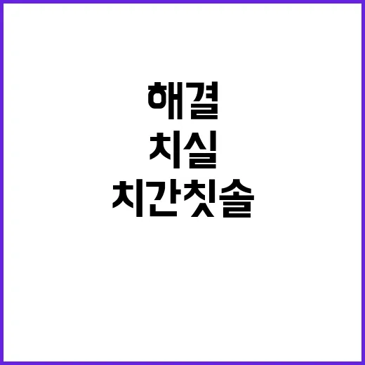 입냄새 해결 치간칫솔과 치실의 비밀 공개!