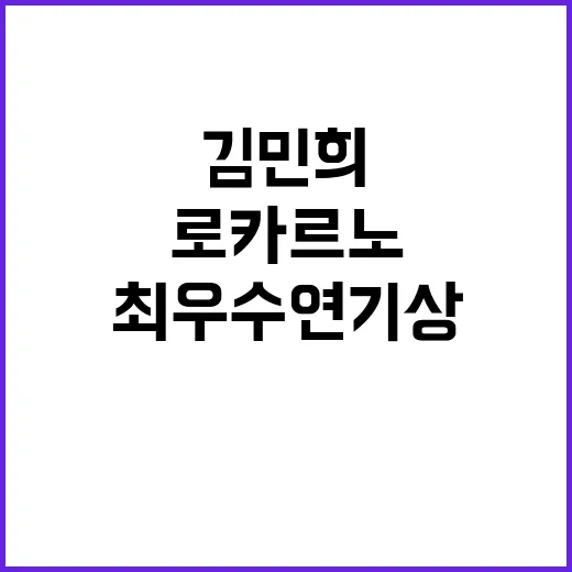 로카르노 최우수연기상 김민희의 사랑 고백!