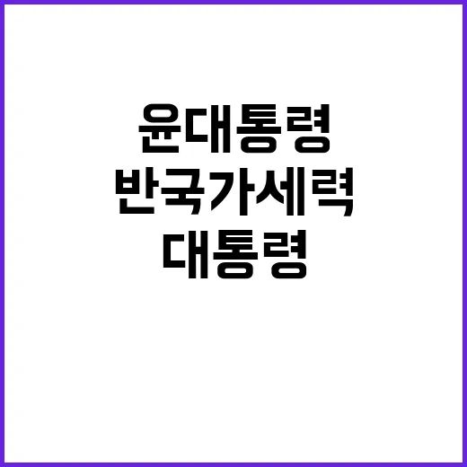 반국가세력 윤 대통…