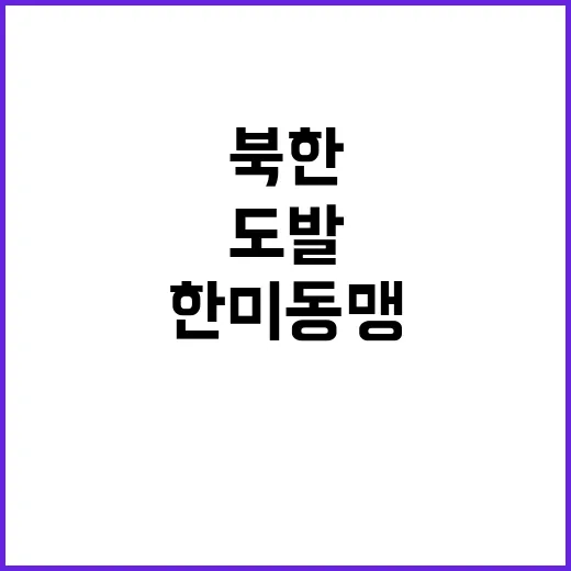 북한 도발 한미동맹…