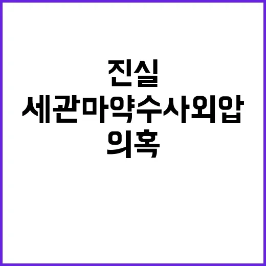 ‘세관 마약수사 외…