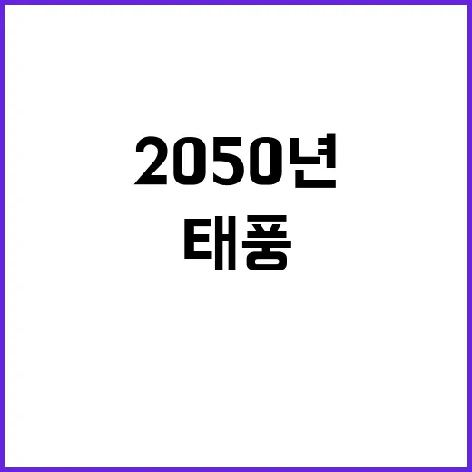 태풍 예고 2050년 한반도 ‘2~3년 주기’ 발생!