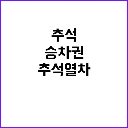 추석 열차 승차권 11만2075석 전년 대비 급증!