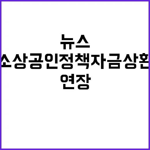 소상공인 정책 자금…