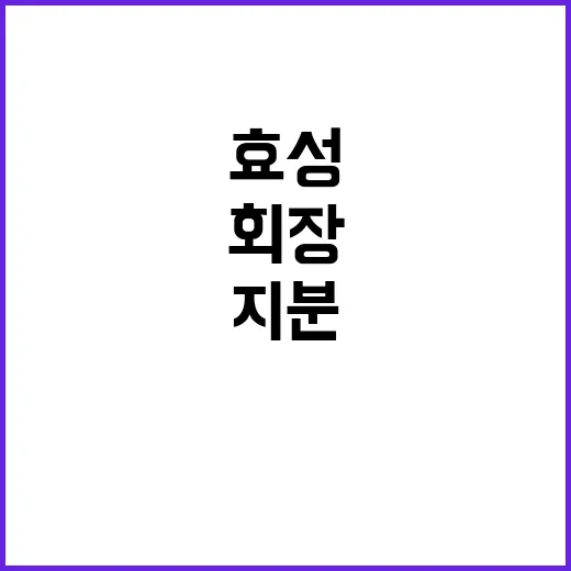 효성 회장 HS효성…