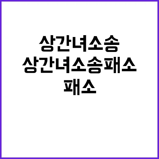 상간녀 소송 패소 …