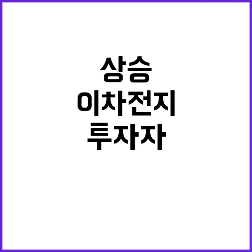 이차전지 상승 투자…