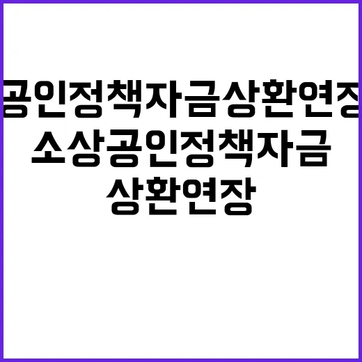 소상공인 정책자금 상환연장 신청 바로가기!