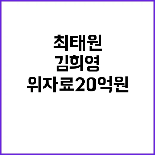 위자료 20억 원 …